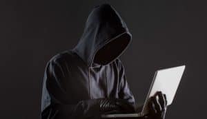 Hacker attacking passwords